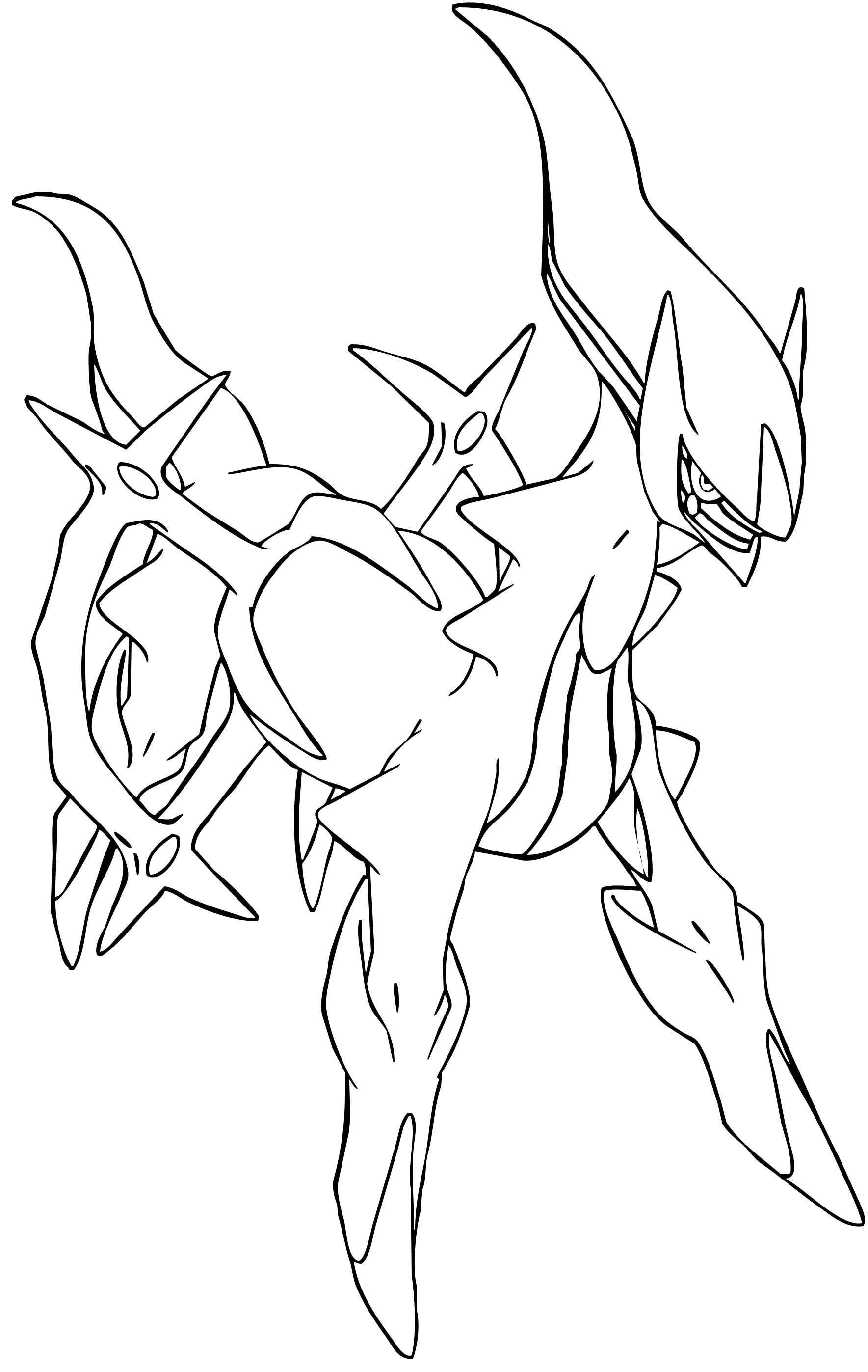 Coloriage Arceus Pokemon légendaire