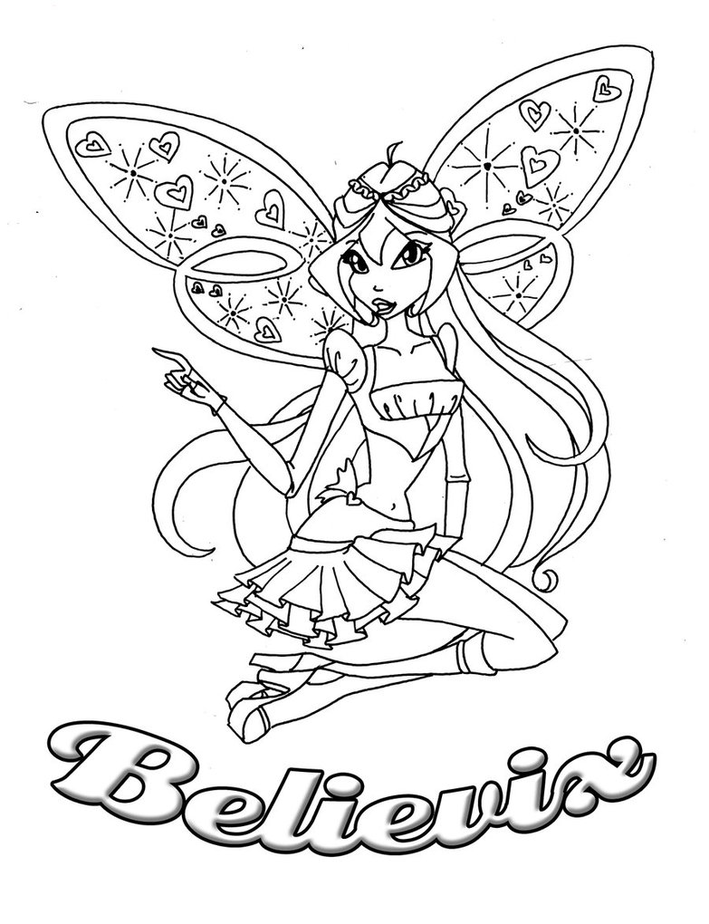 Coloriage Bloom Believix Winx