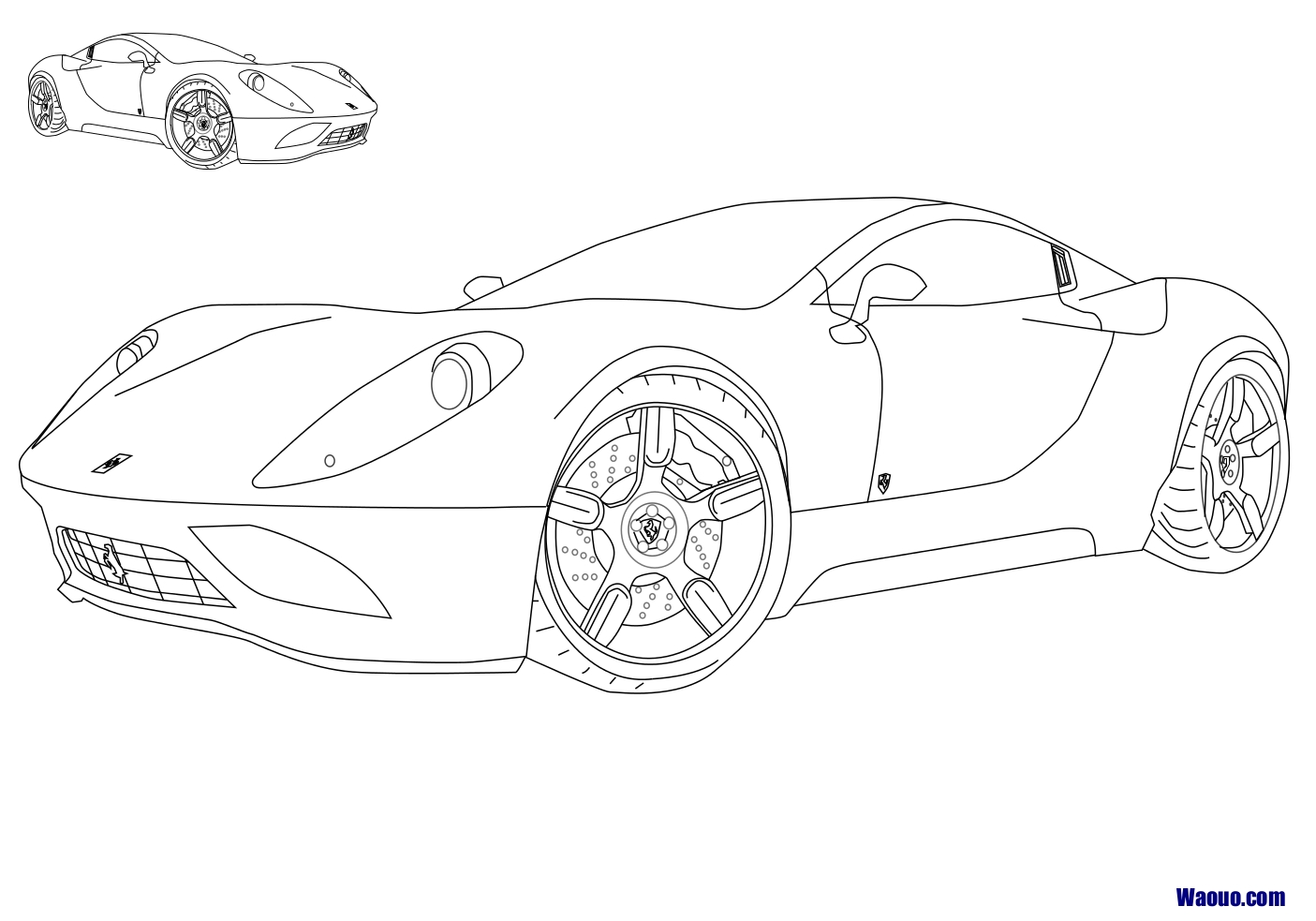 Coloriage Ferrari FF