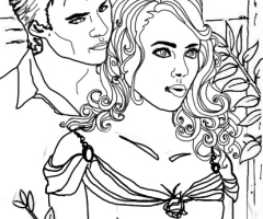 Coloriage Damon et Bonnie