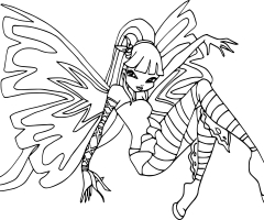 Coloriage Musa Sirenix