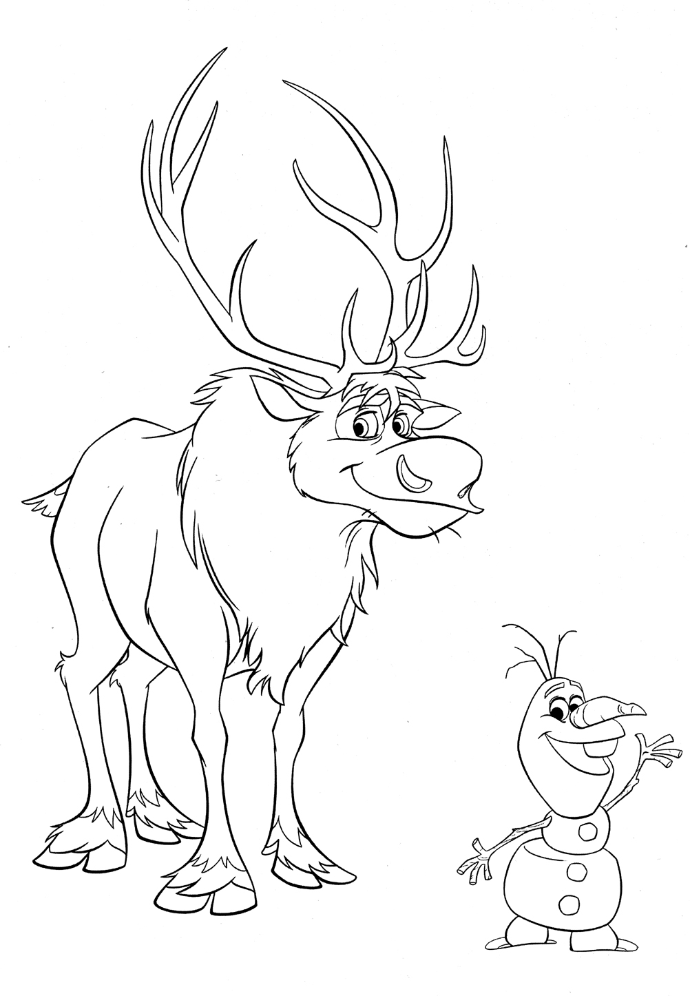 Coloriage Sven Olaf