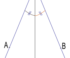 Construire la bissectrice d'un angle