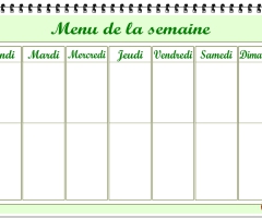 Menu de la semaine